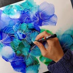 Alcohol Ink Art Class: Floral Abstracts @ Bee Cave Arts Foundation